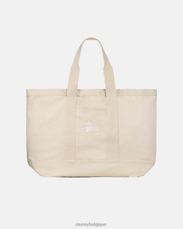 autres sac cabas extra large en toile unisexe naturel STUSSY V46H440