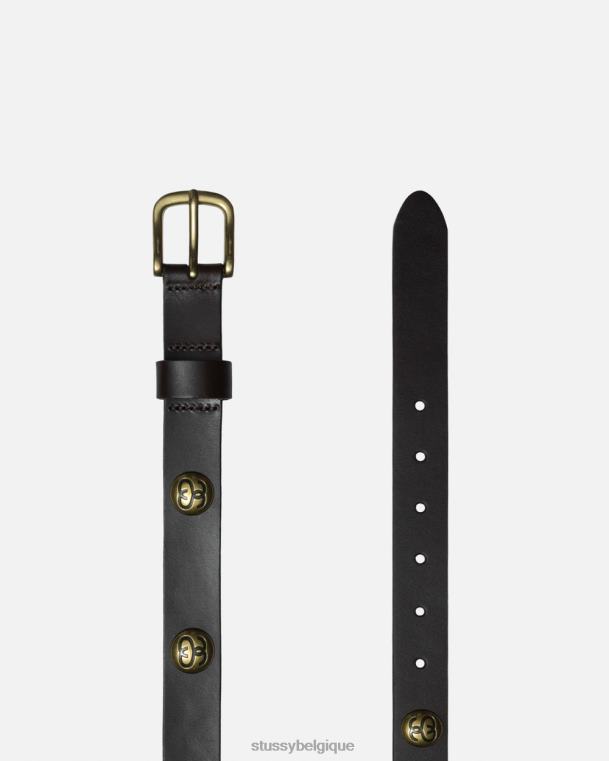 autres ss - ceinture cloutée à maillons unisexe brun STUSSY V46H434