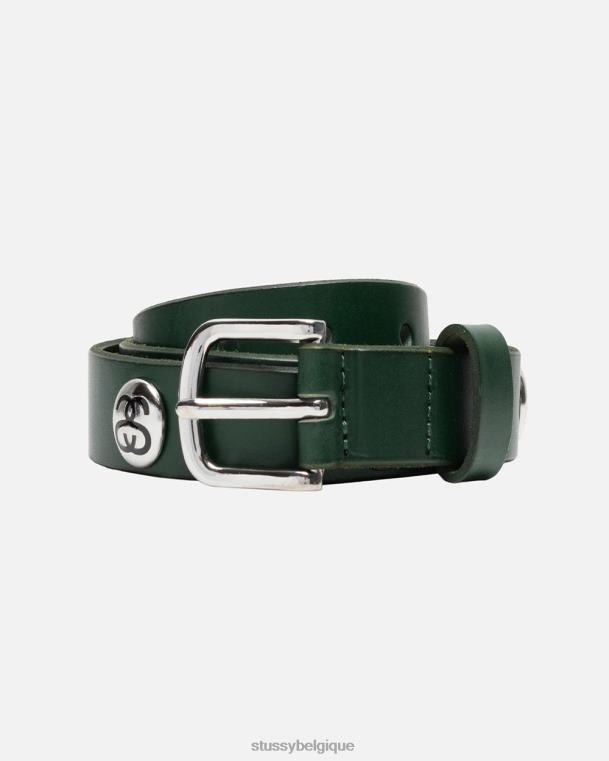 autres ss - ceinture cloutée à maillons unisexe forêt STUSSY V46H433