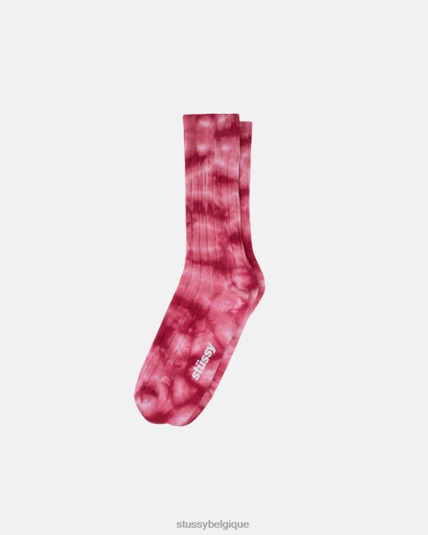 chaussettes chaussettes mi-mollet côtelées teintes unisexe ambre STUSSY V46H457