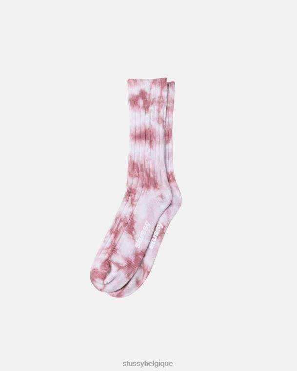 chaussettes chaussettes mi-mollet côtelées teintes unisexe baie STUSSY V46H456
