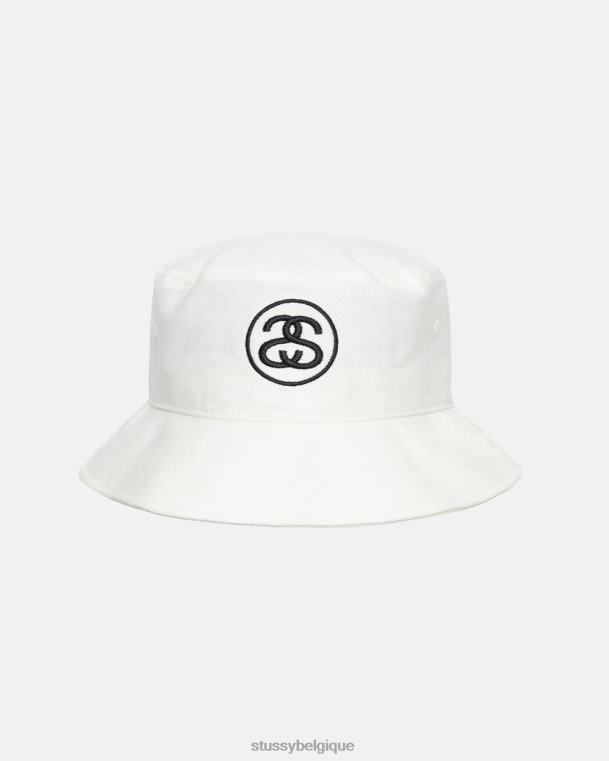 couvre-chef bob profond ss link unisexe blanc STUSSY V46H492