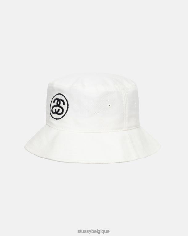 couvre-chef bob profond ss link unisexe blanc STUSSY V46H492