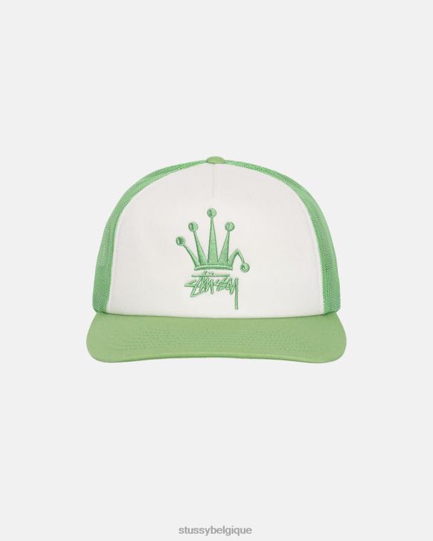 couvre-chef casquette de camionneur Crown Stock unisexe menthe STUSSY V46H369