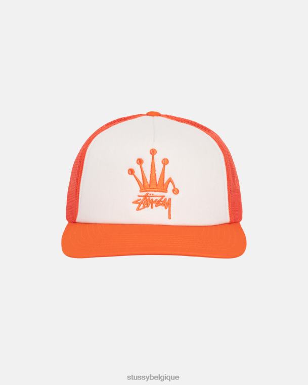 couvre-chef casquette de camionneur Crown Stock unisexe orange STUSSY V46H370