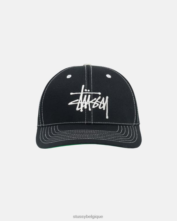 couvre-chef casquette low pro basique structurée unisexe noir STUSSY V46H396