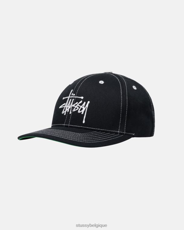 couvre-chef casquette low pro basique structurée unisexe noir STUSSY V46H396