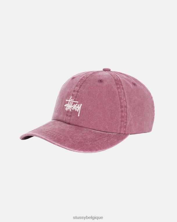 couvre-chef casquette low pro stock lavé unisexe Bourgogne STUSSY V46H393