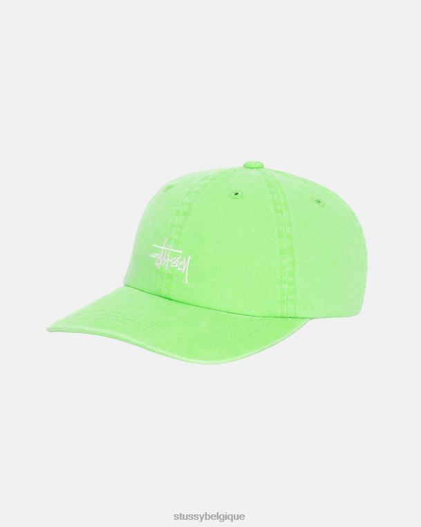 couvre-chef casquette low pro stock lavé unisexe chaux STUSSY V46H394