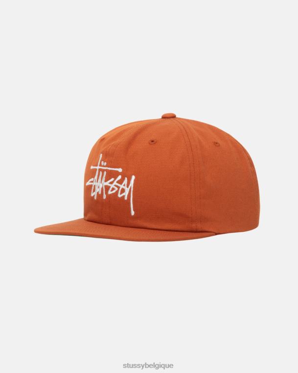 couvre-chef casquette strapback basique unisexe Orange sombre STUSSY V46H404