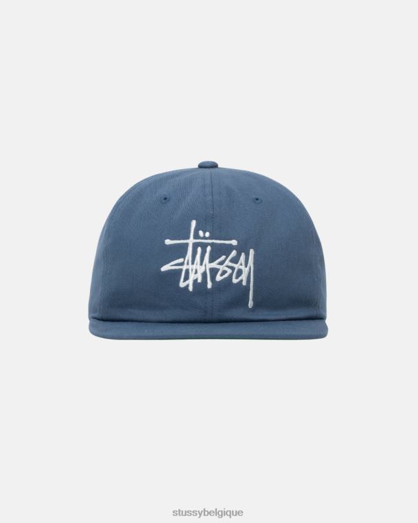 couvre-chef casquette strapback basique unisexe ardoise STUSSY V46H401