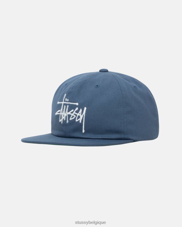 couvre-chef casquette strapback basique unisexe ardoise STUSSY V46H401