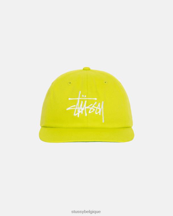 couvre-chef casquette strapback basique unisexe chaux STUSSY V46H402