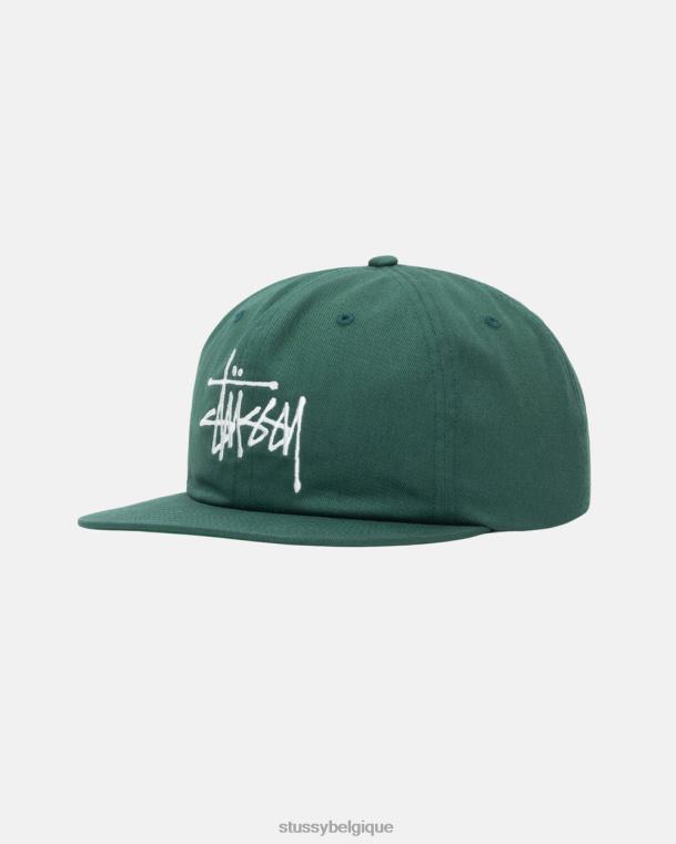 couvre-chef casquette strapback basique unisexe forêt STUSSY V46H399