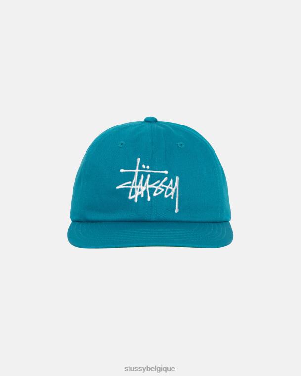 couvre-chef casquette strapback basique unisexe sarcelle STUSSY V46H400