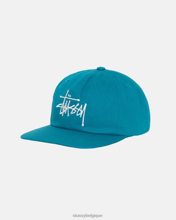 couvre-chef casquette strapback basique unisexe sarcelle STUSSY V46H400