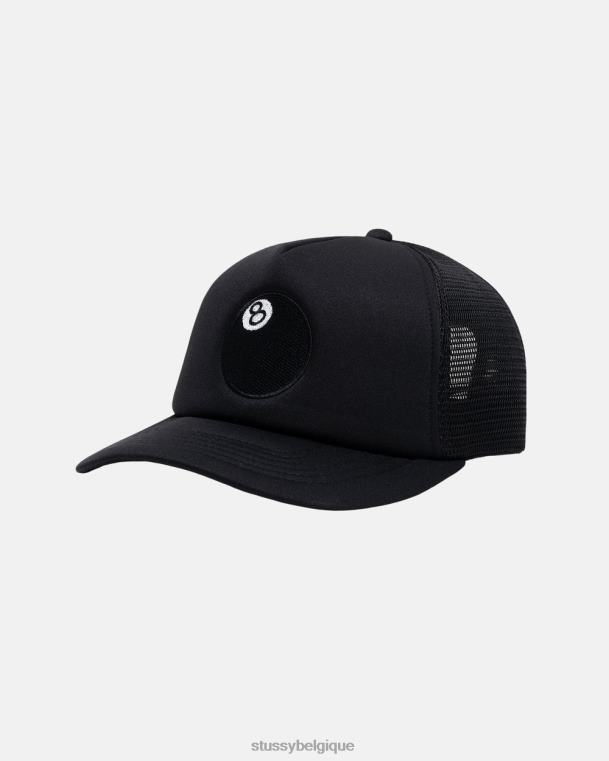 couvre-chef casquette trucker 8 boules unisexe noir STUSSY V46H371