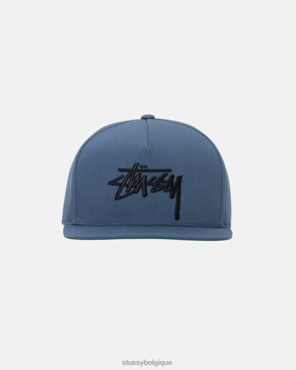 couvre-chef grand chapeau de couronne de point de stock unisexe ardoise STUSSY V46H410