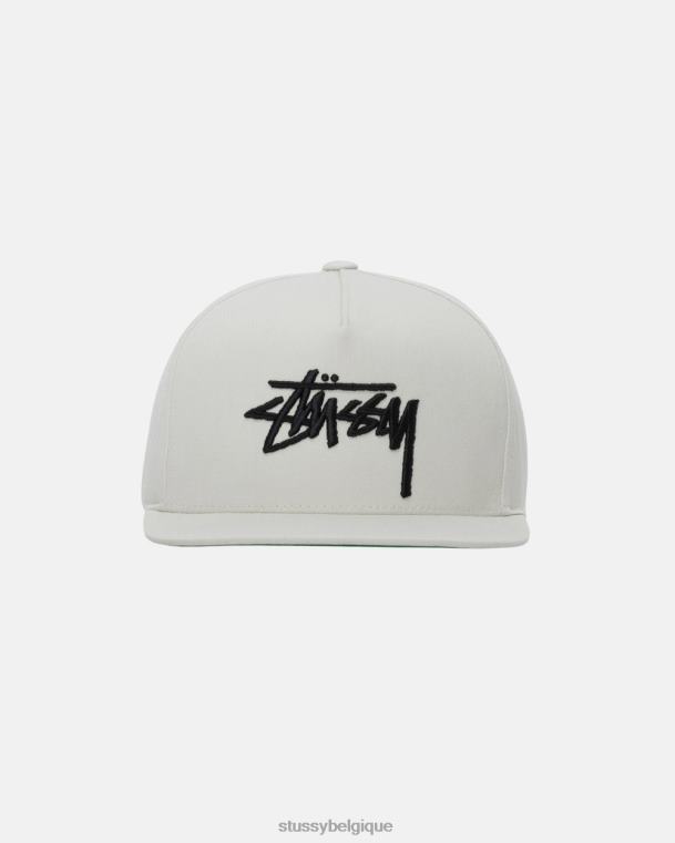 couvre-chef grand chapeau de couronne de point de stock unisexe blanc STUSSY V46H412