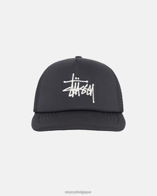 couvre-chef grande casquette de camionneur de base unisexe noir STUSSY V46H373