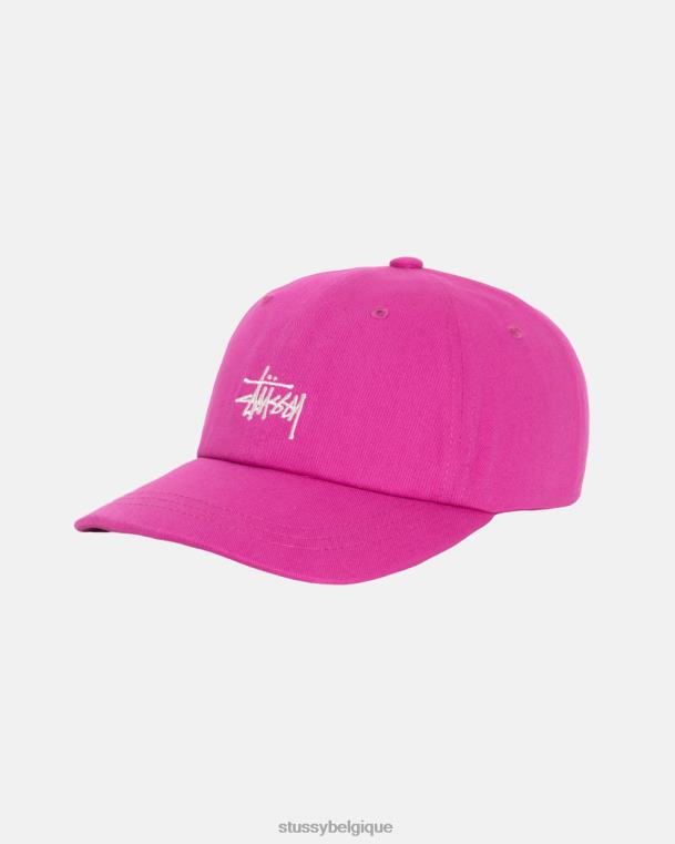couvre-chef stock de base faible casquette pro unisexe magenta STUSSY V46H387