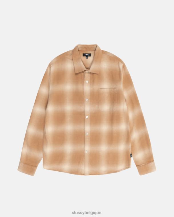 haut et chemises chemise à carreaux baie unisexe bronzer STUSSY V46H518