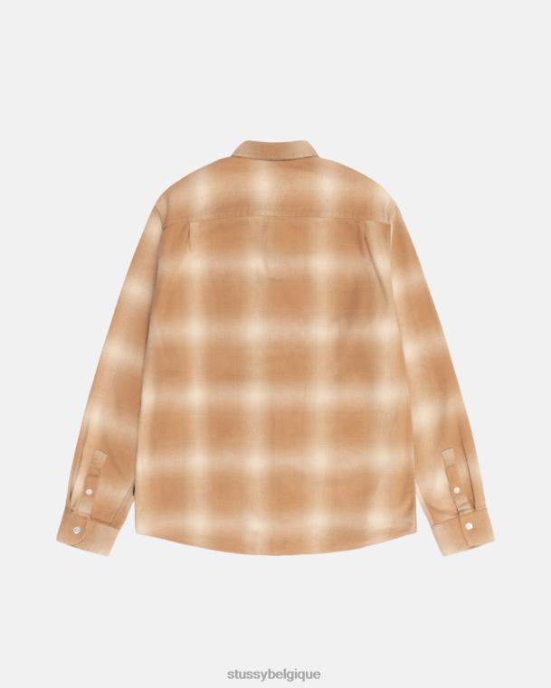 haut et chemises chemise à carreaux baie unisexe bronzer STUSSY V46H518