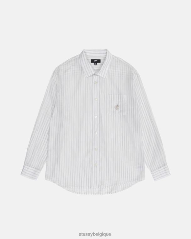haut et chemises chemise classique légère unisexe blanc STUSSY V46H517
