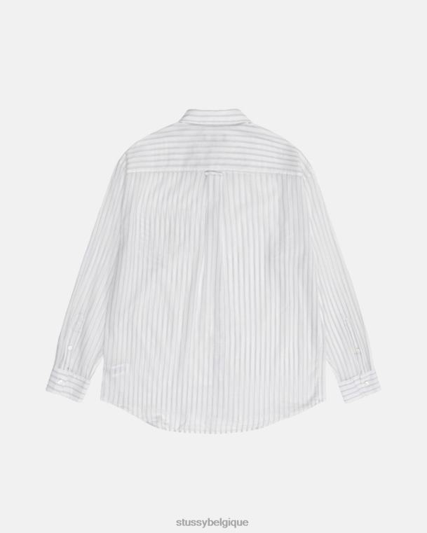 haut et chemises chemise classique légère unisexe blanc STUSSY V46H517