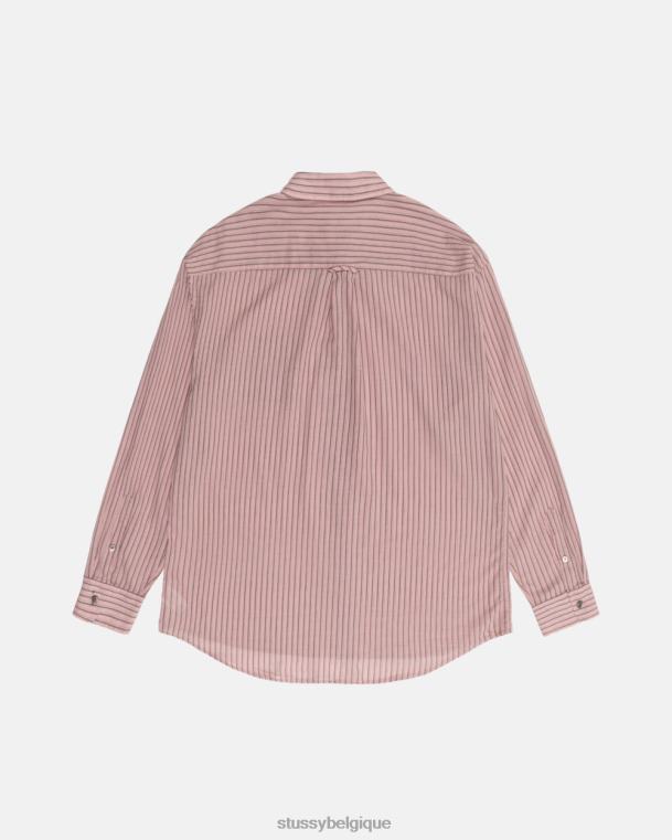 haut et chemises chemise classique légère unisexe brique STUSSY V46H516