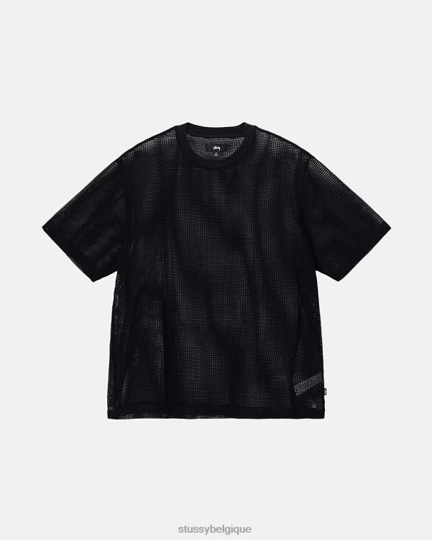 haut et chemises maille de coton ss équipage unisexe noir STUSSY V46H509