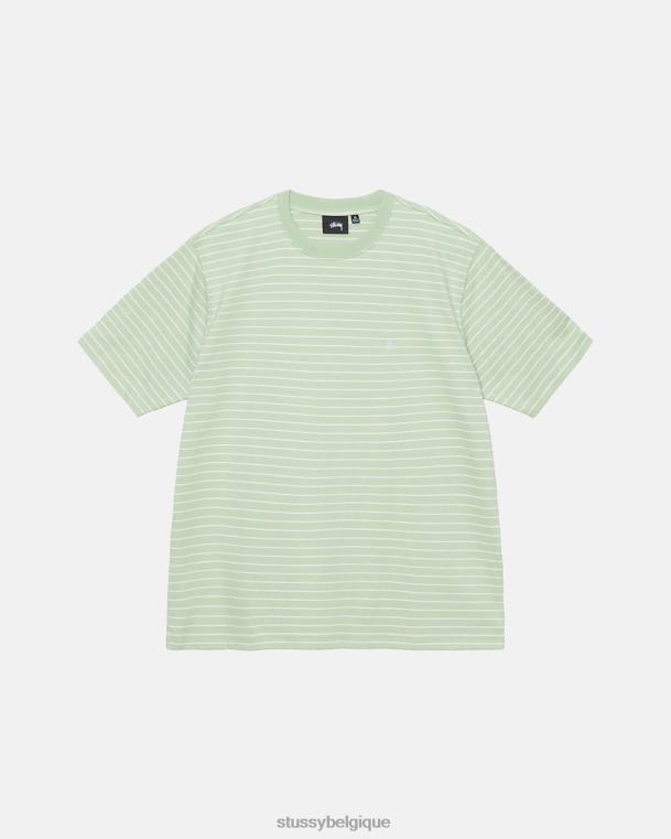 haut et chemises équipage ss à rayures unisexe vert STUSSY V46H495