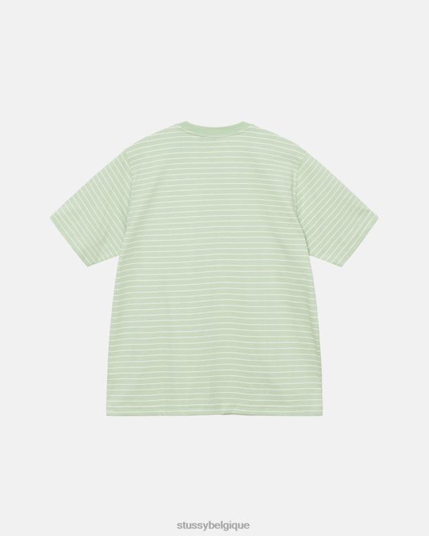 haut et chemises équipage ss à rayures unisexe vert STUSSY V46H495