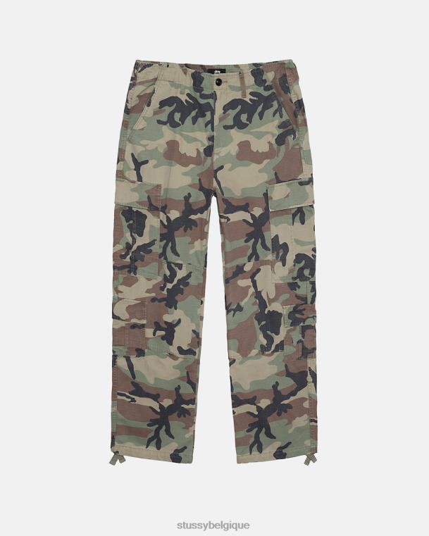 pantalon cargaison excédentaire indéchirable unisexe camouflage STUSSY V46H344