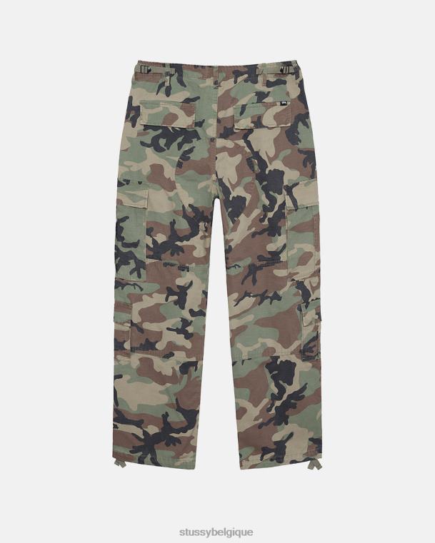 pantalon cargaison excédentaire indéchirable unisexe camouflage STUSSY V46H344