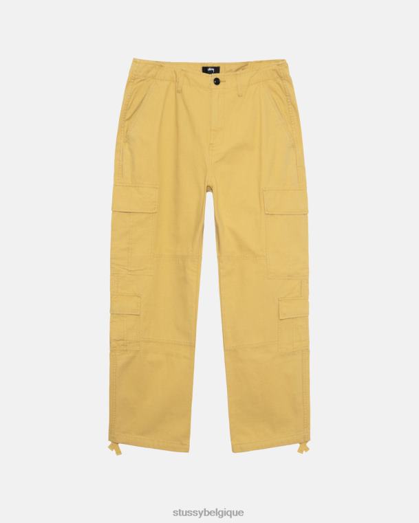 pantalon cargaison excédentaire indéchirable unisexe soufre STUSSY V46H345