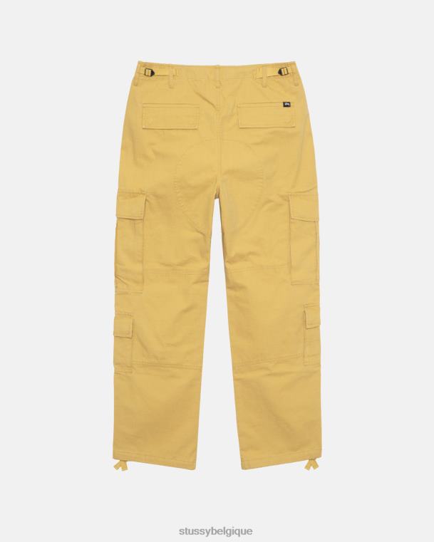 pantalon cargaison excédentaire indéchirable unisexe soufre STUSSY V46H345