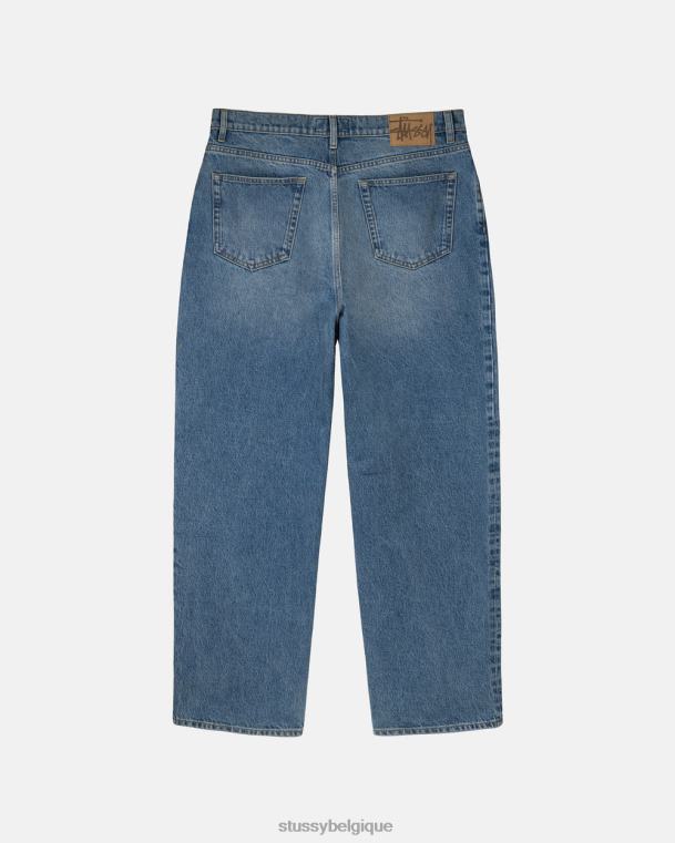 pantalon denim grand vieux jean unisexe bleu lavé STUSSY V46H326
