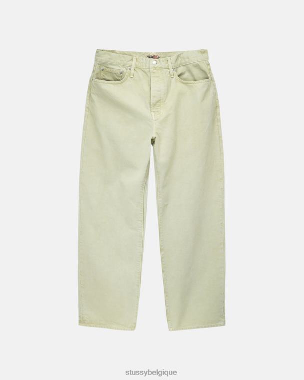 pantalon jean big 'ol double teinture unisexe crème STUSSY V46H325