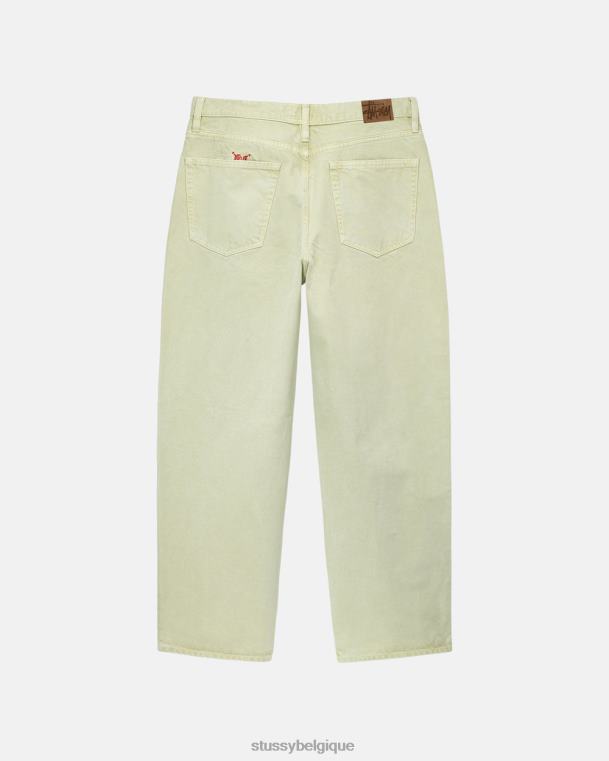 pantalon jean big 'ol double teinture unisexe crème STUSSY V46H325