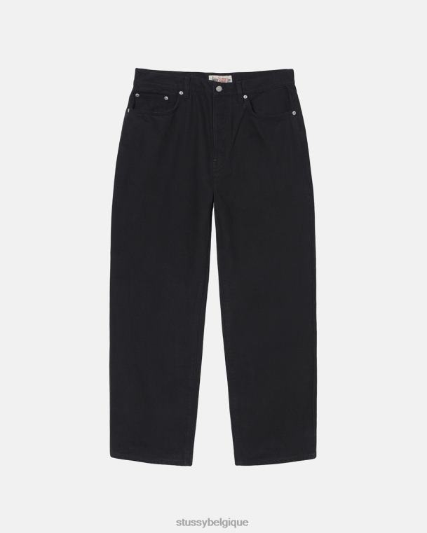 pantalon jean big ol' surteint unisexe noir STUSSY V46H327