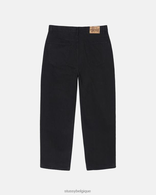 pantalon jean big ol' surteint unisexe noir STUSSY V46H327