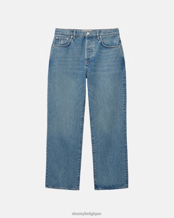 pantalon jean classique en denim unisexe bleu lavé STUSSY V46H329