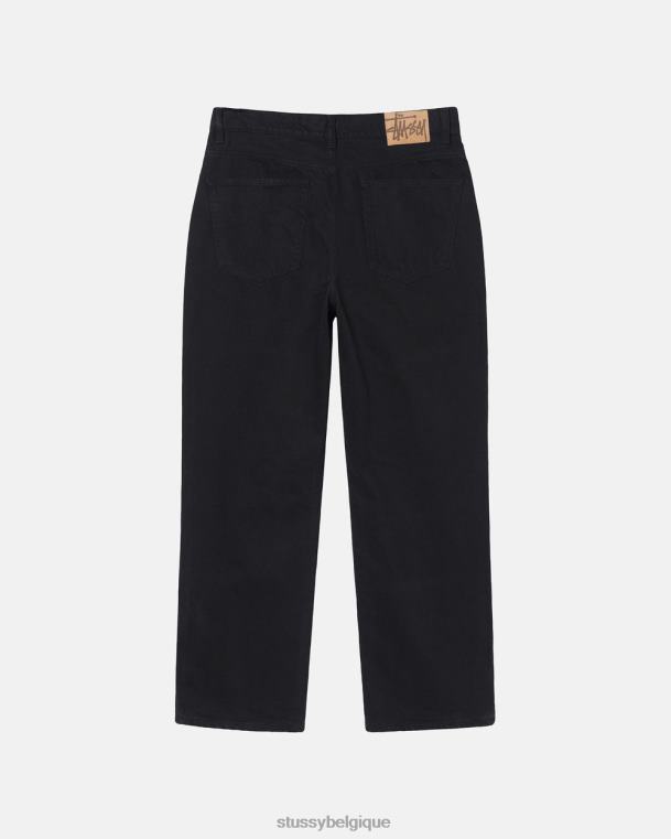 pantalon jean classique surteint unisexe noir STUSSY V46H330