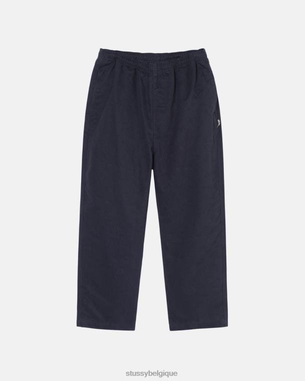 pantalon pantalon de plage brossé unisexe marine STUSSY V46H315