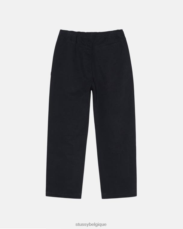 pantalon pantalon de plage brossé unisexe noir STUSSY V46H314
