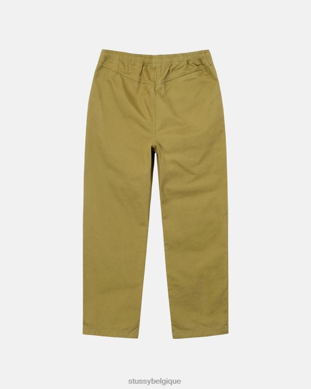 pantalon pantalon de plage brossé unisexe olive vif STUSSY V46H323
