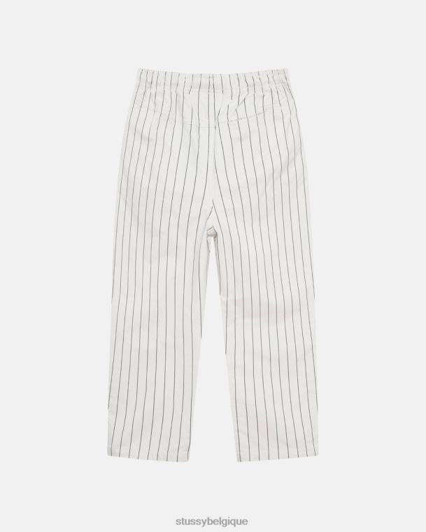 pantalon pantalon de plage brossé unisexe rayures imprimées d'os STUSSY V46H320