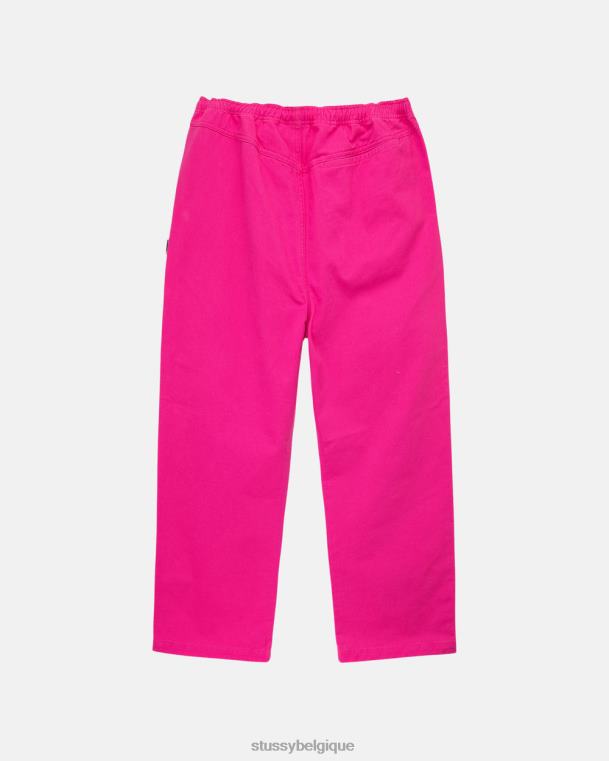 pantalon pantalon de plage brossé unisexe rose vif STUSSY V46H321