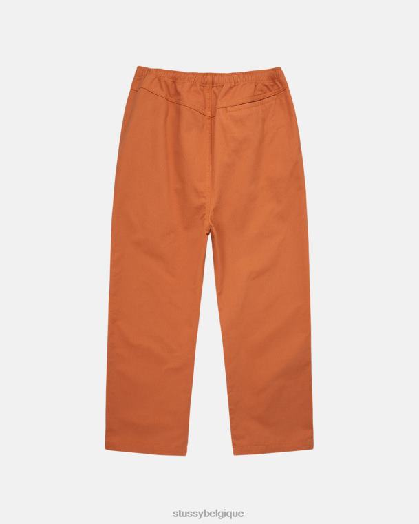 pantalon pantalon de plage brossé unisexe rouiller STUSSY V46H322